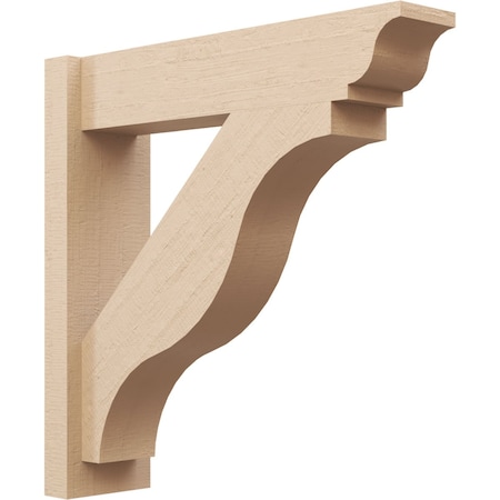 Ekena Millwork 6-in W x 24-in D x 24-in H Funston Trad Rough Cedar Woodgrain TimberThane Outlooker, Primed Tan OUTUR060X24X24FST04RCPR